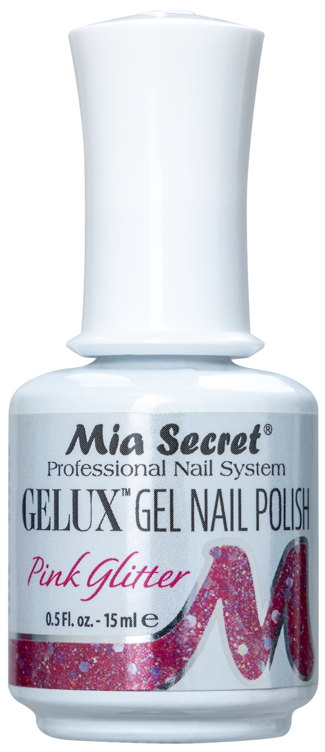 Gelux Gel Polish Pink Glitter