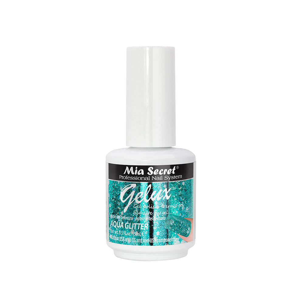 Gelux Gel Polish Aqua Glitter