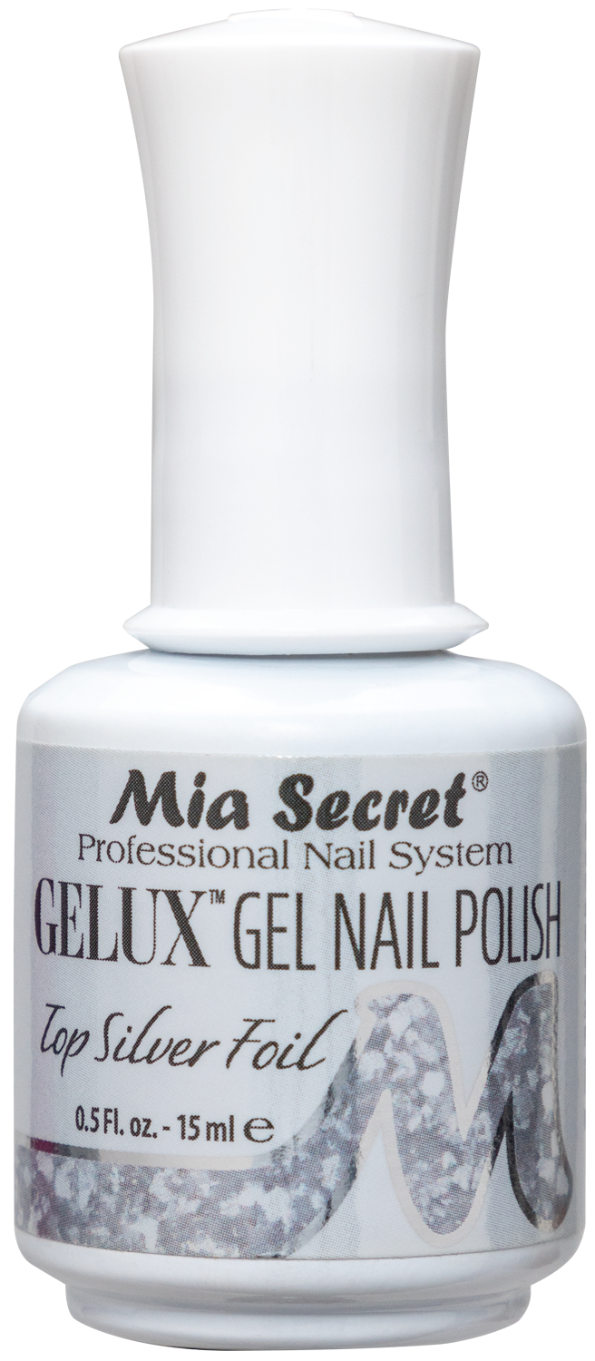 Gelux Gel Polish Top Silver Foil