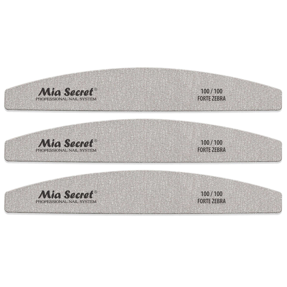 Forte Zebra Halfmoon Nail File 100/100 Pink Center