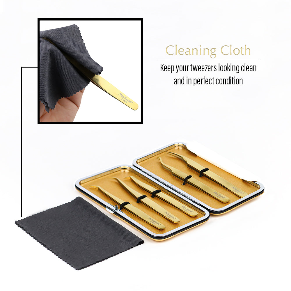Titanium Gold Eyelash Tweezer Set