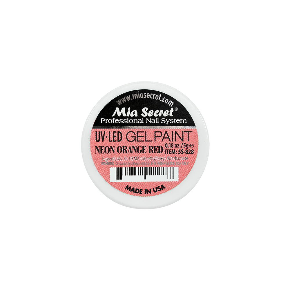 Gel Paint Neon Orange Red