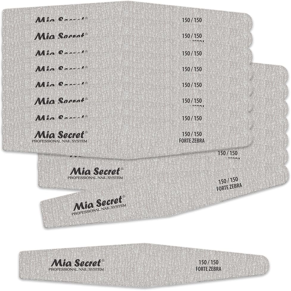 Mia Secret Forte Zebra Diamond Nail File Green Center 50 pack