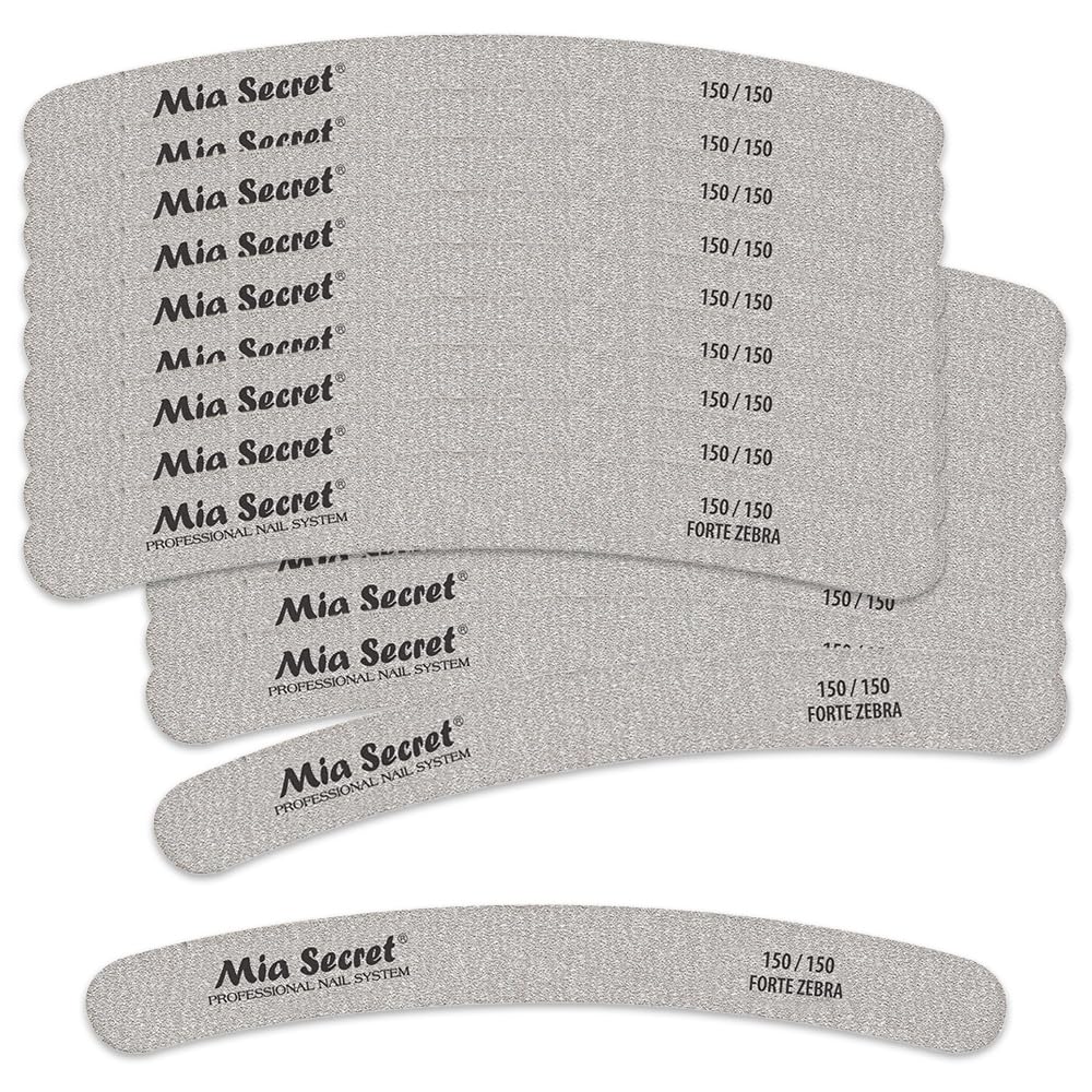 Forte Zebra Curve Nail File 150/150 Green Center 50 Pack