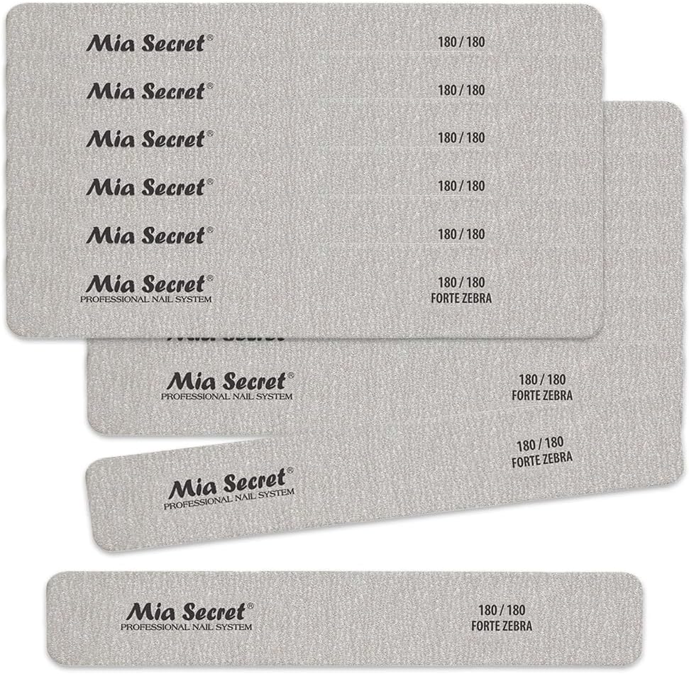 Mia Secret Forte Zebra Jumbo Nail File Blue Center 50 pack