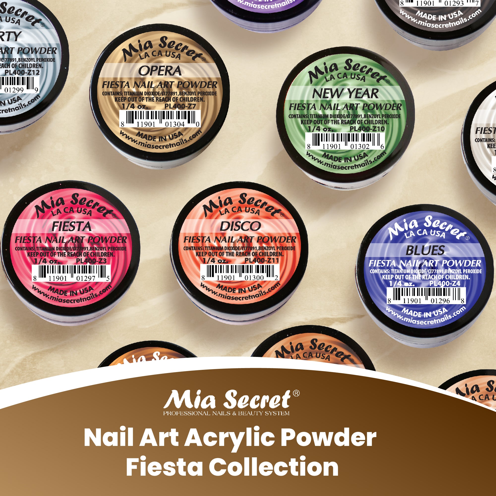 Fiesta Nail Art Powder Collection