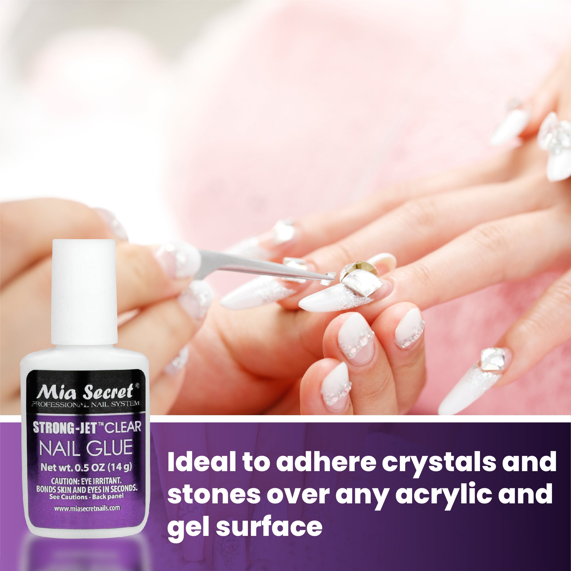 STRONGJET NAIL GLUE (Brush-On 8g and 1/2 oz.)