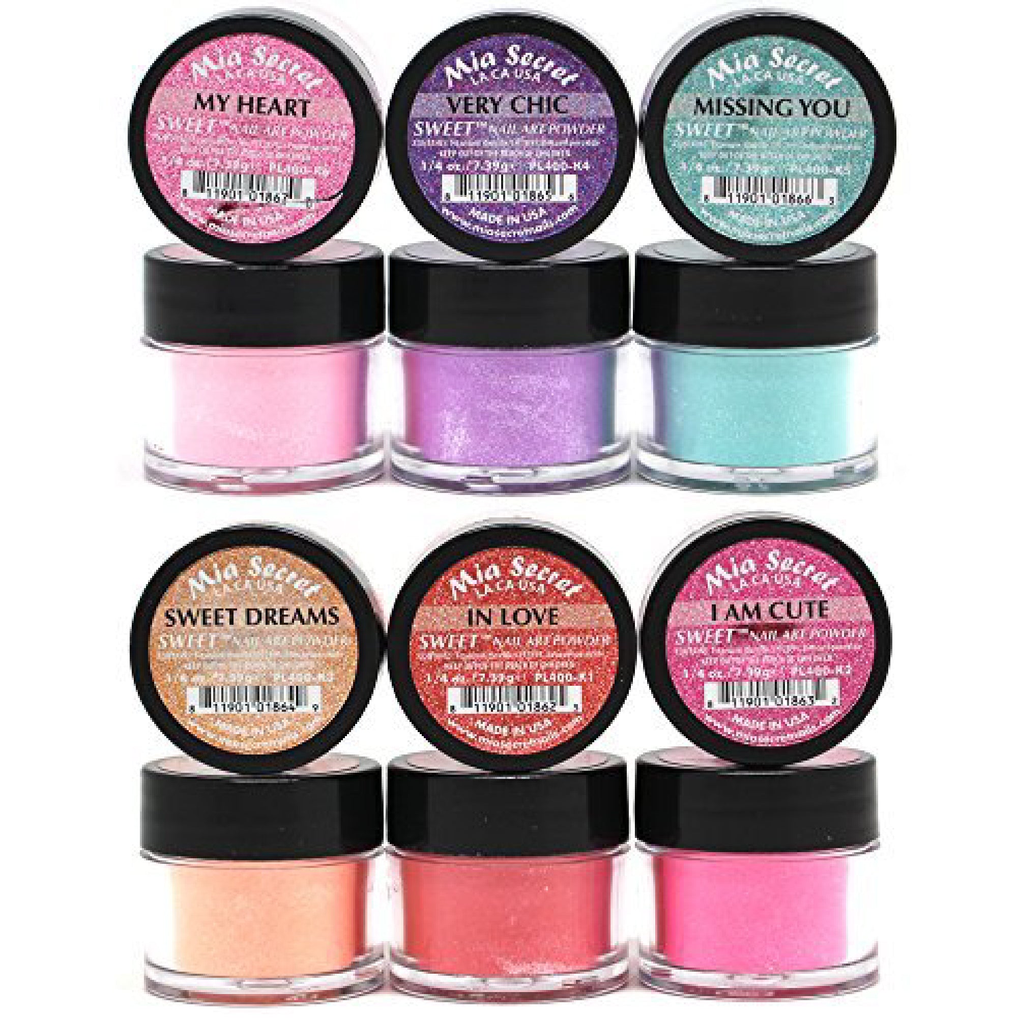 Sweet Nail Art Powder Collection (6PC)
