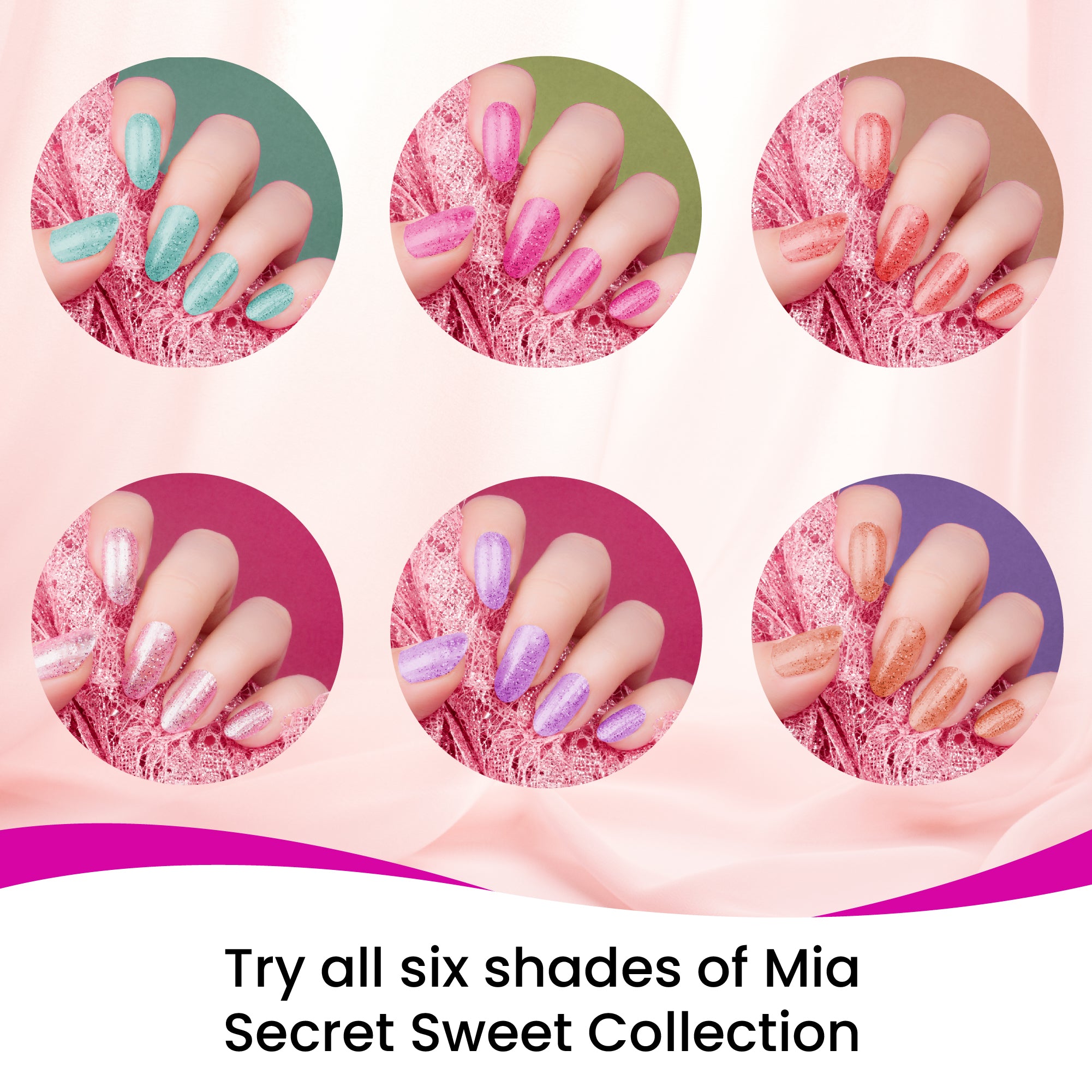 Sweet Nail Art Powder Collection (6PC)