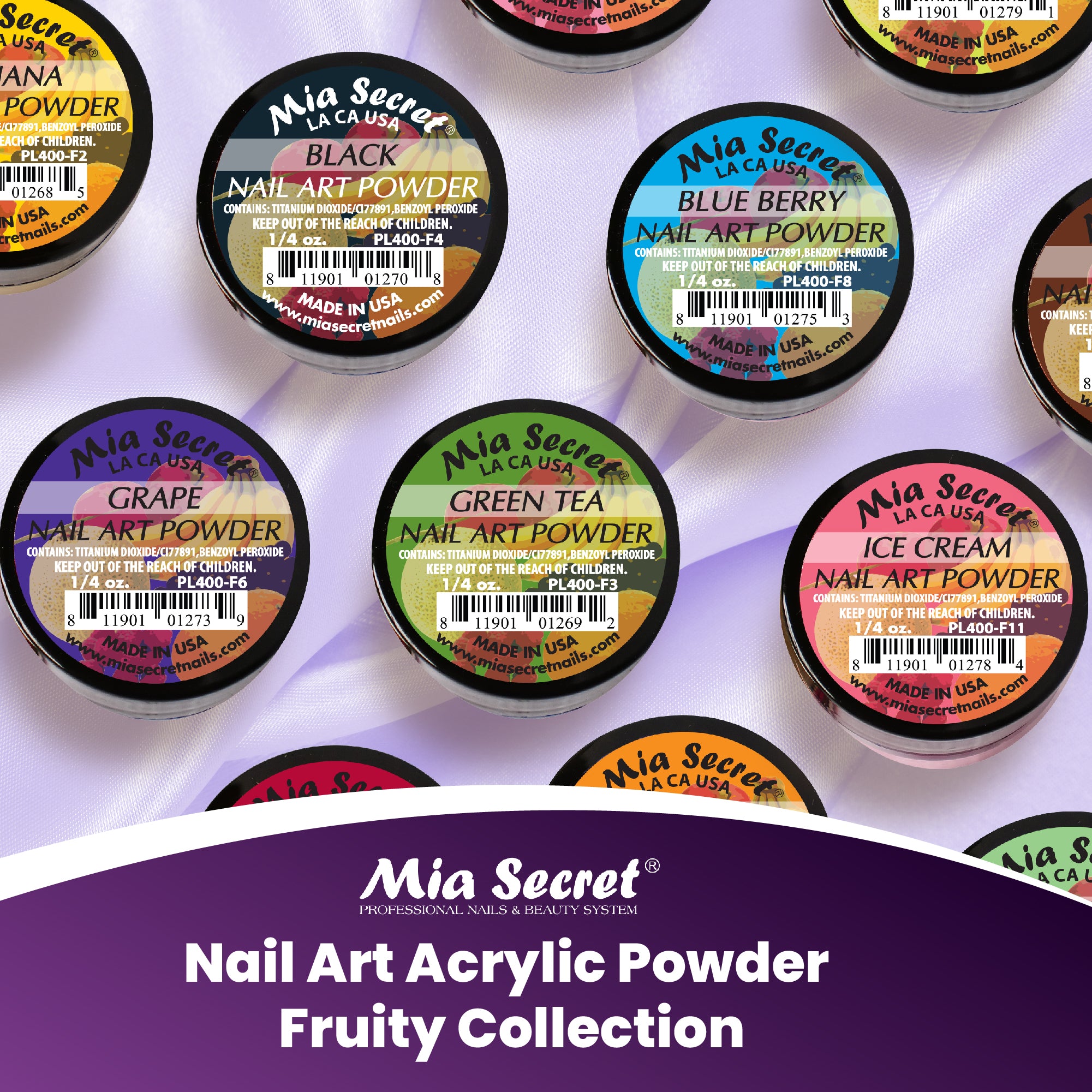 Fruity Nail Art Powder Collection (12pc)