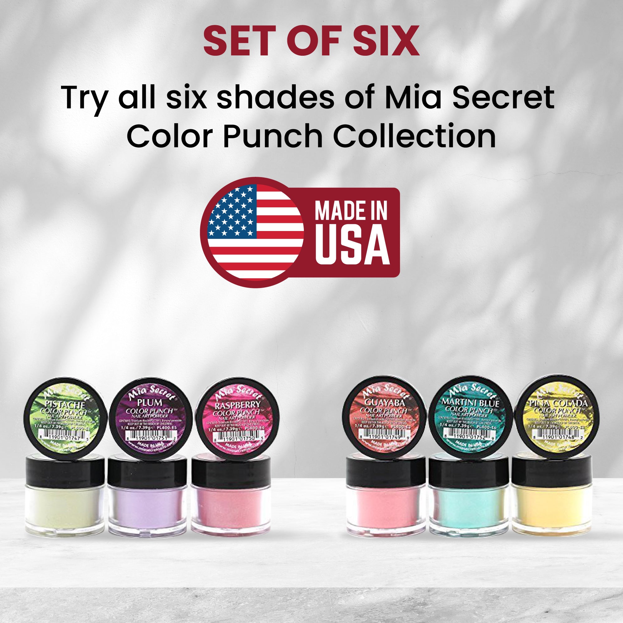 Color Punch Nail Art Powder Collection (6PC)