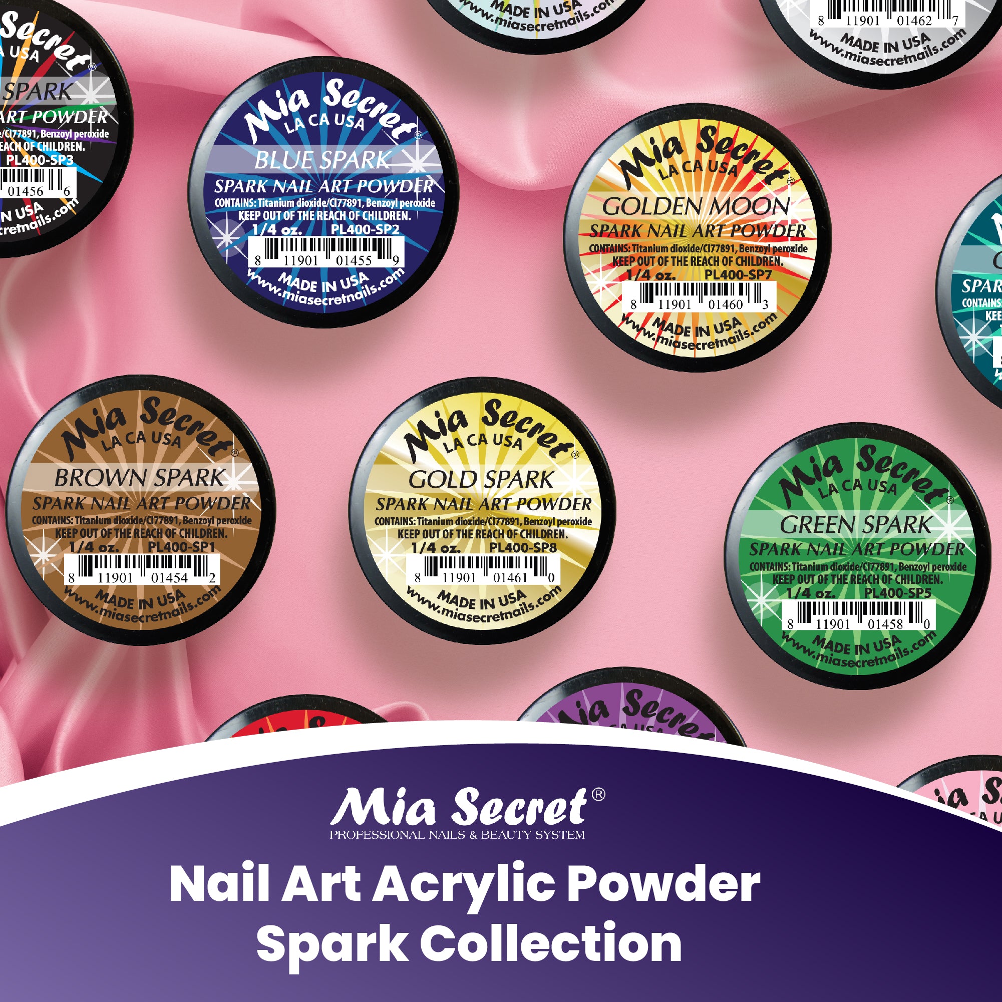 Spark Nail Art Powder Collection (12PC)
