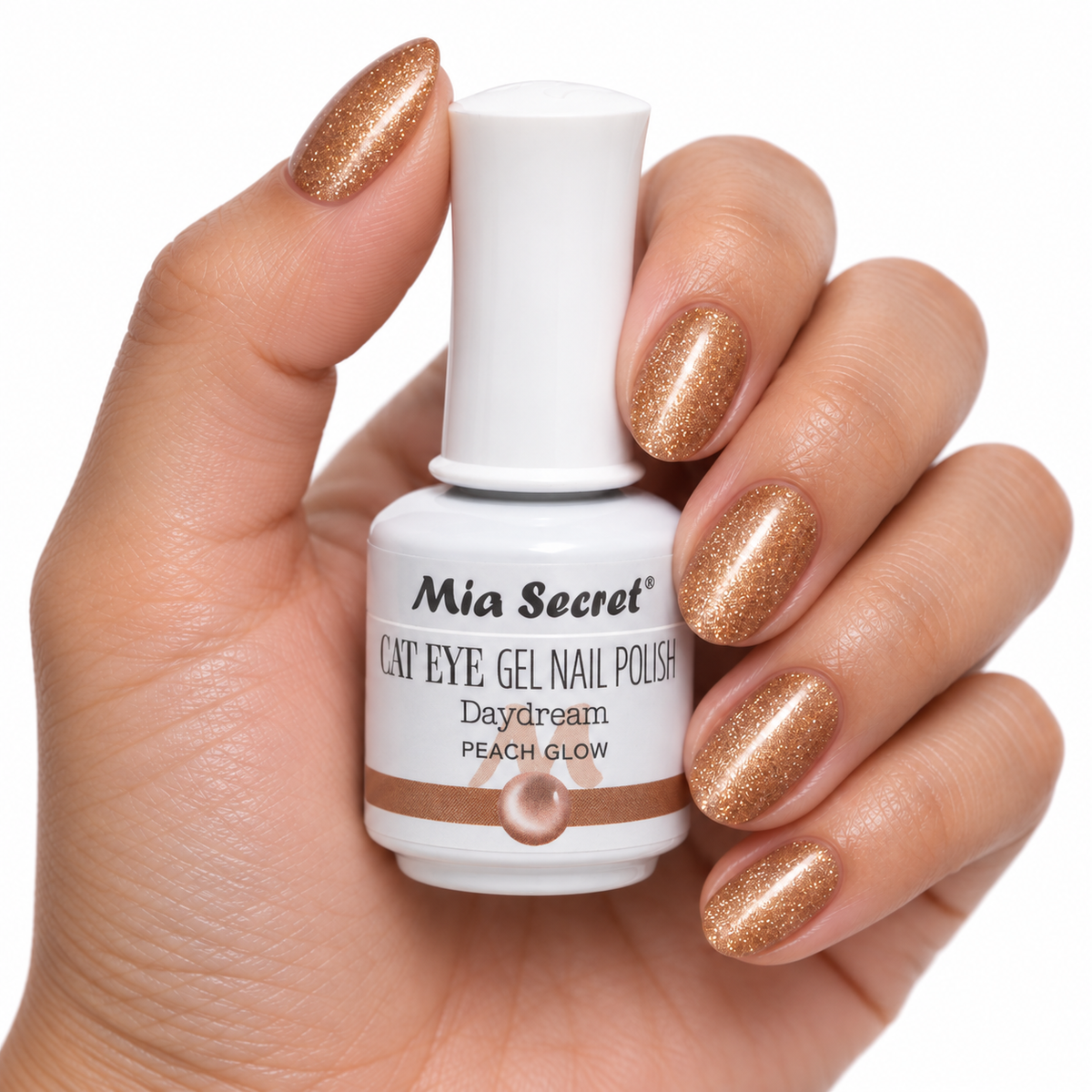 Peach Glow Cat Eye Gel Polish