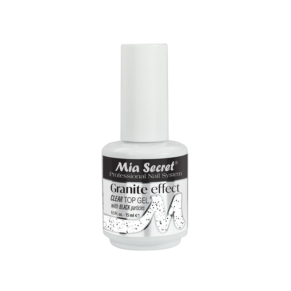 Granite Effect Clear Top Gel (With Black Particles)
