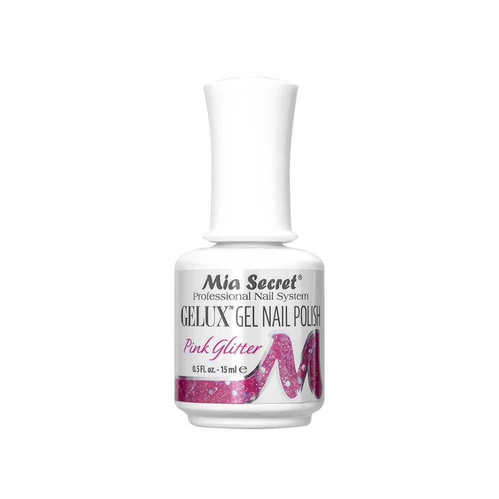 Gelux Gel Polish Pink Glitter