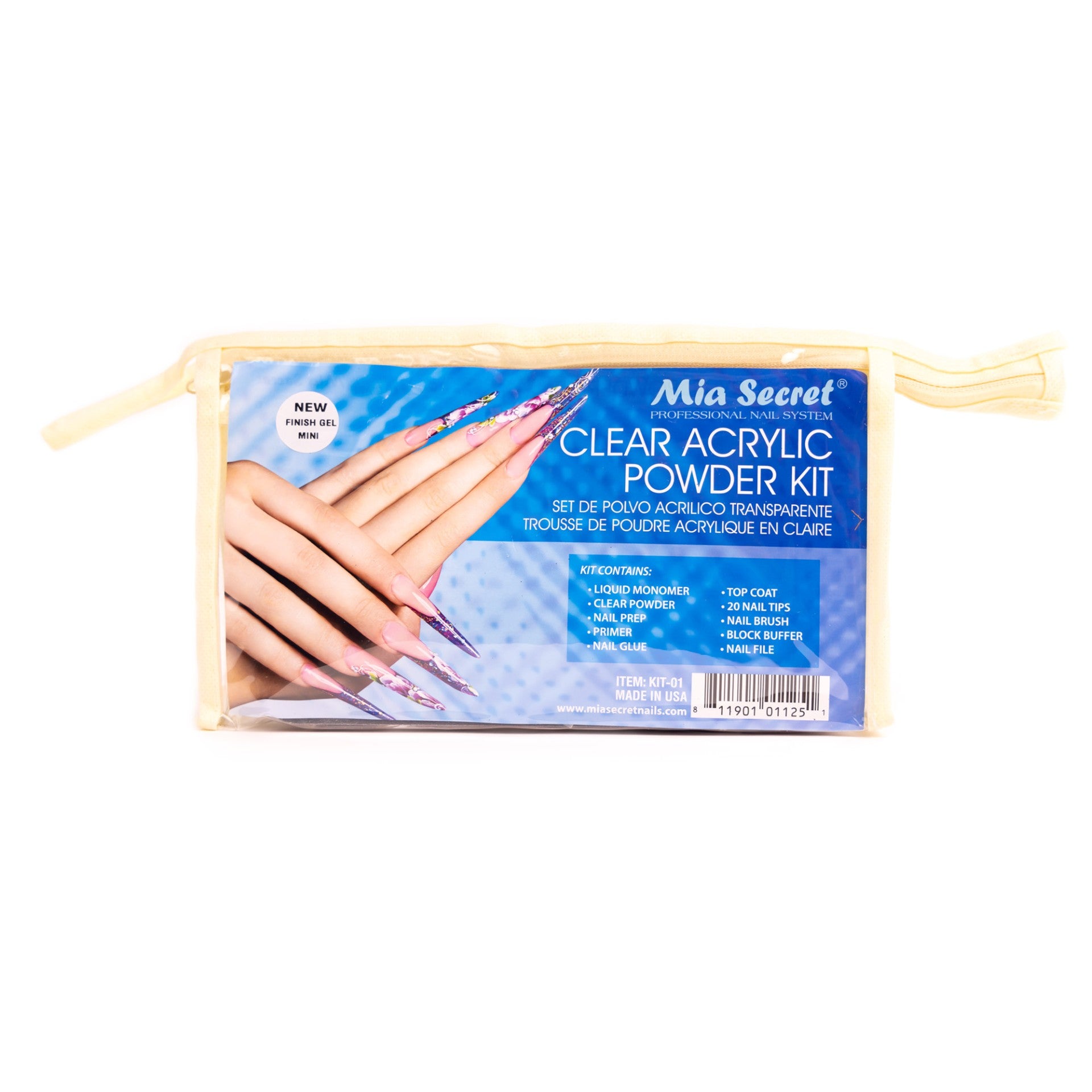 Clear Acrylic Powder Kit