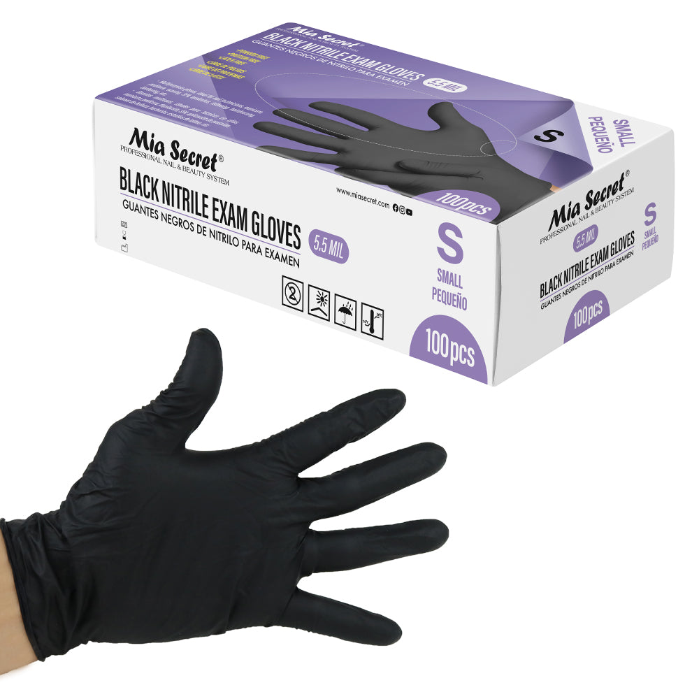 Black Nitrile Exam Gloves (5.5 MIL) 100 pc box