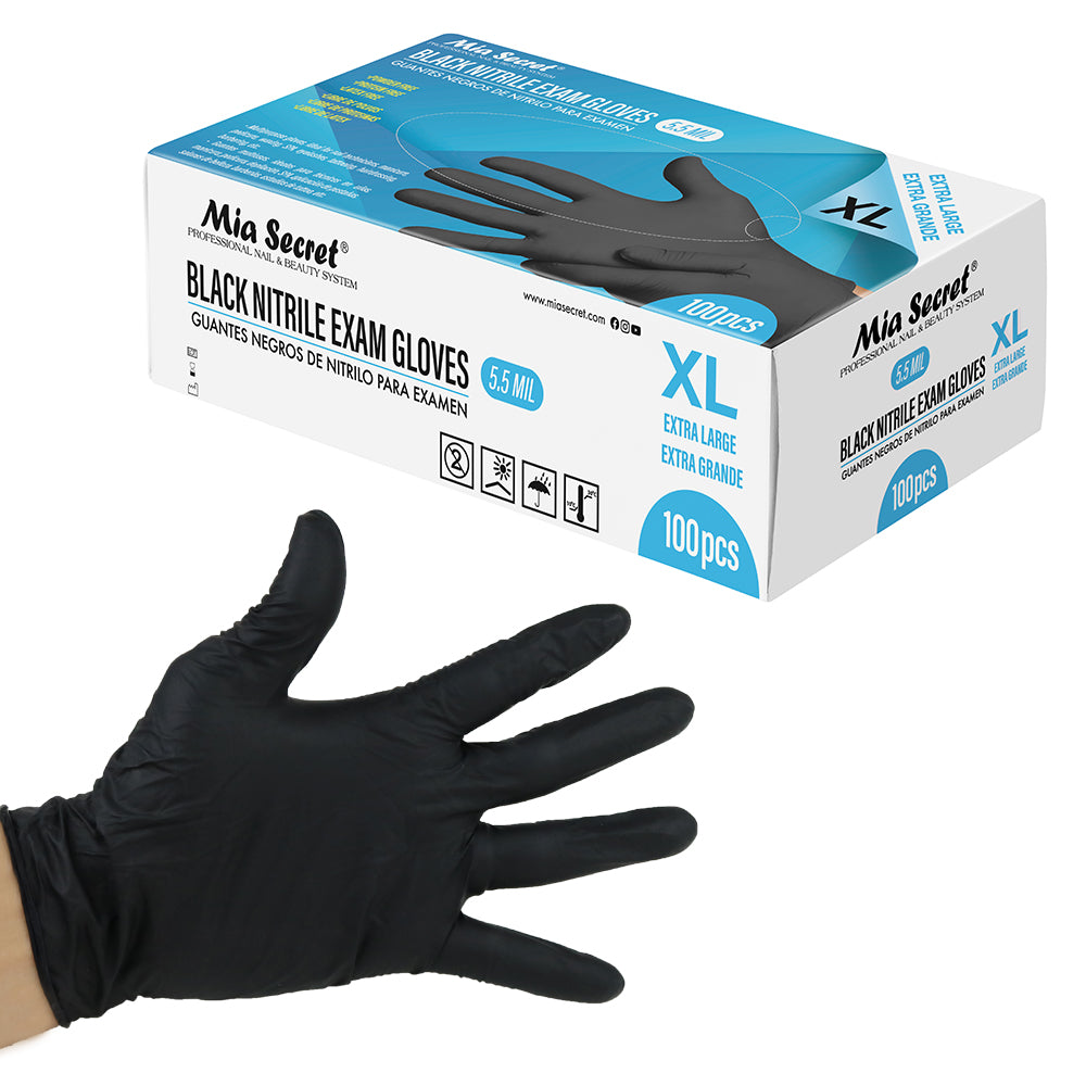 Black Nitrile Exam Gloves (5.5 MIL) 100 pc box