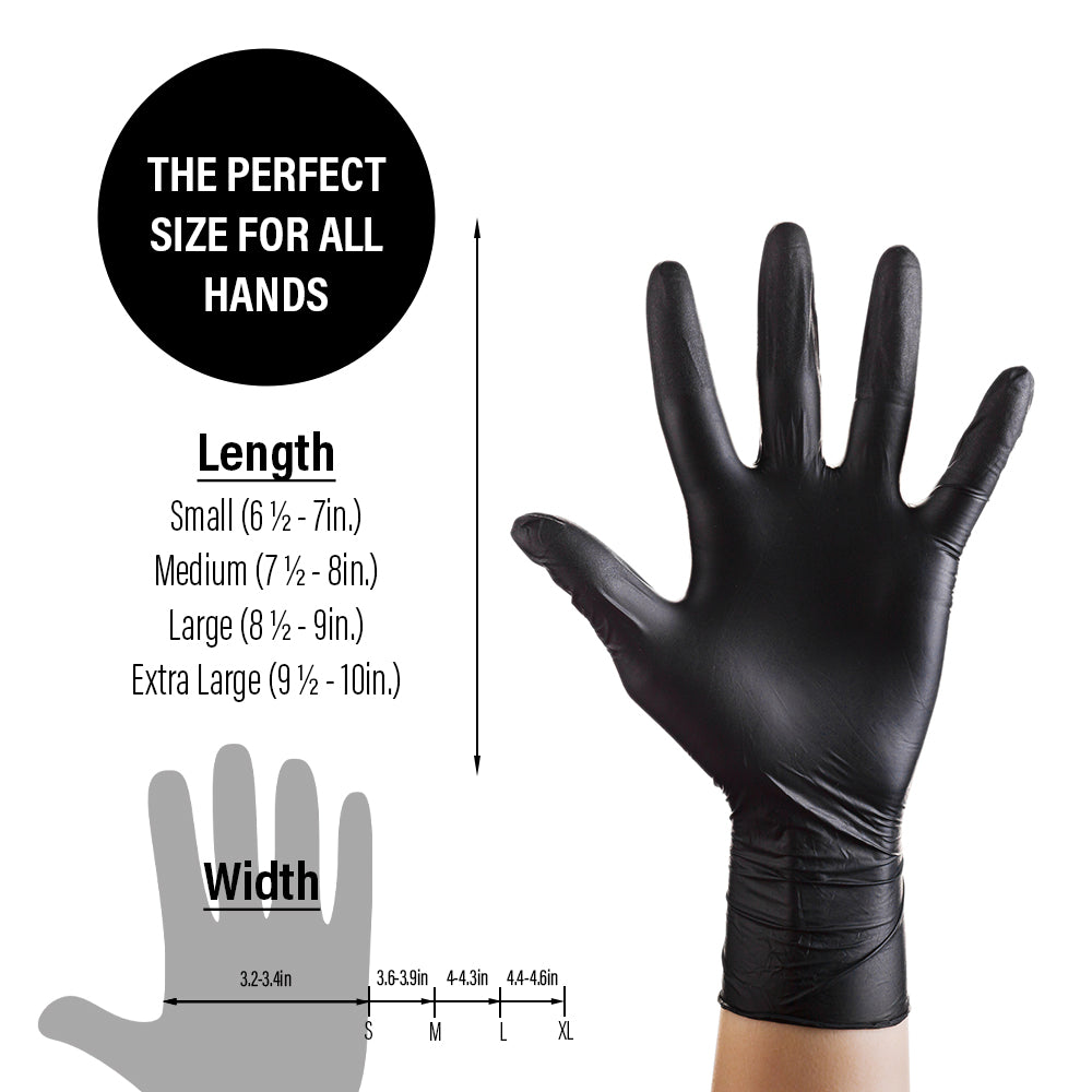 Black Nitrile Exam Gloves (5.5 MIL) 100 pc box