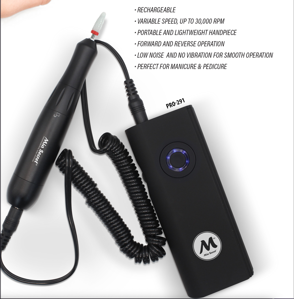 Cordless Rechargeable Pro-Speed Professional Nail Drill
