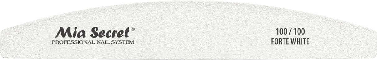Forte White Halfmoon Nail File (singles)