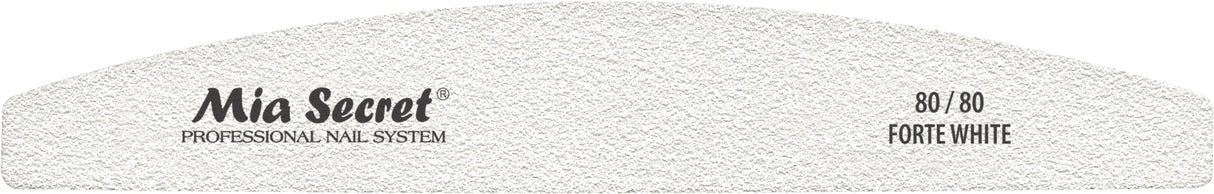 Forte White Halfmoon Nail File (singles)