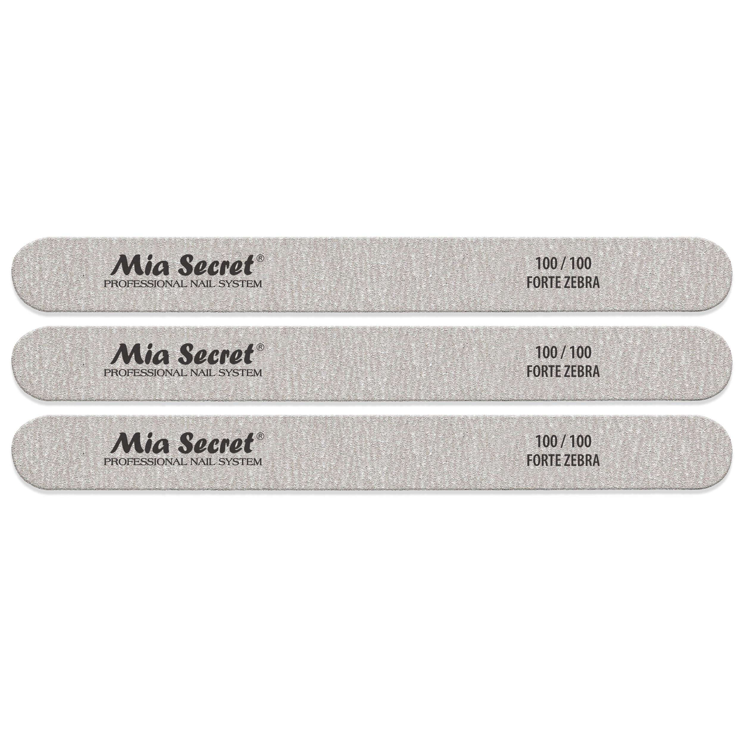 Forte Zebra Straight Nail File 100/100 Pink Center