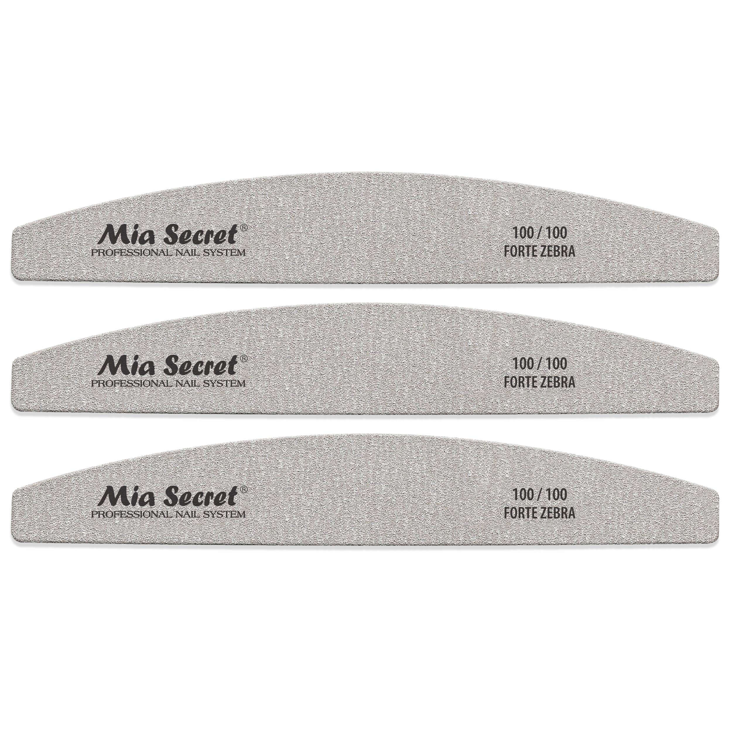 Forte Zebra Halfmoon Nail File 100/100 Pink Center