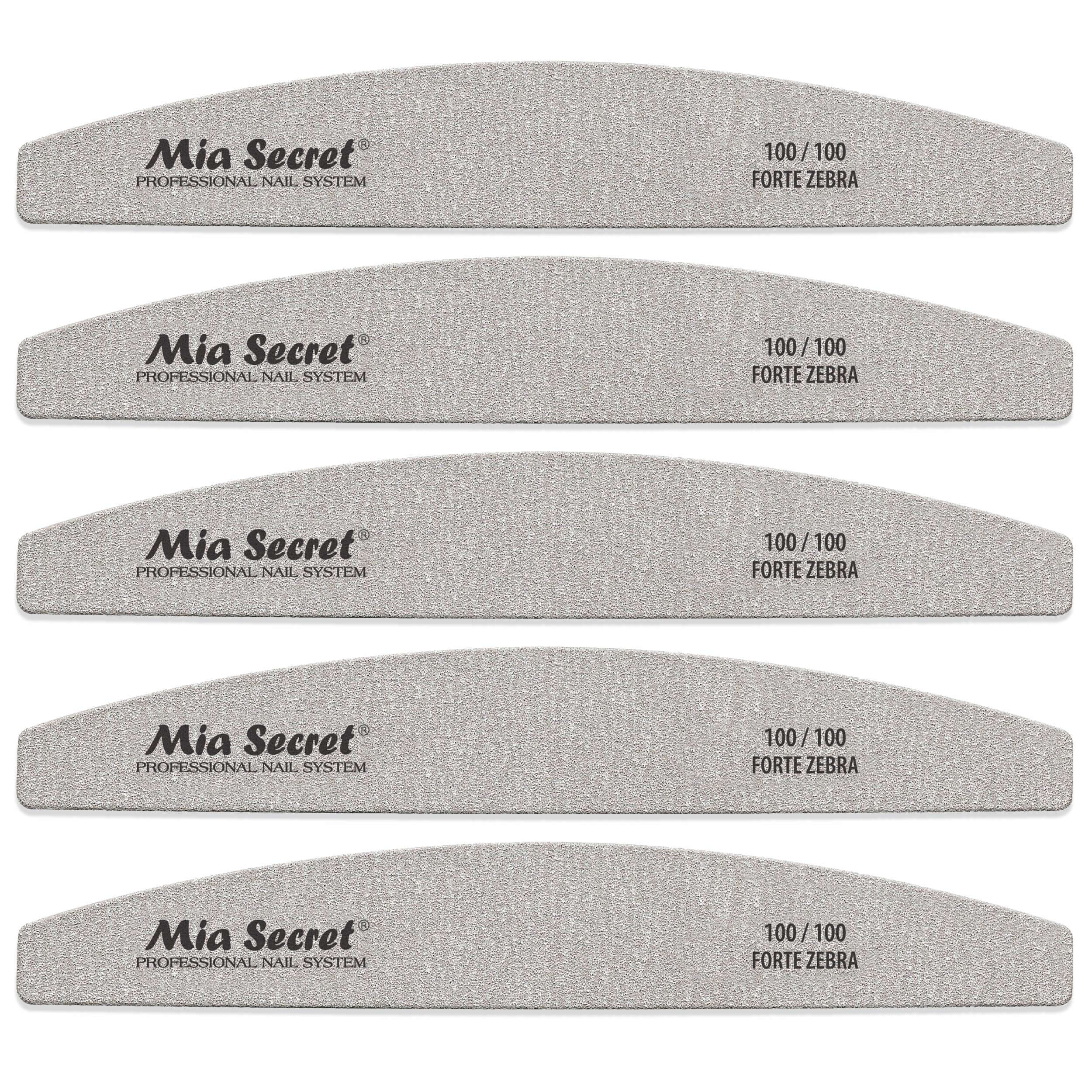 Forte Zebra Halfmoon Nail File 100/100 Pink Center