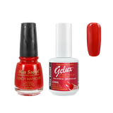 The Match (Gelux and French Manicure Combo) Coral