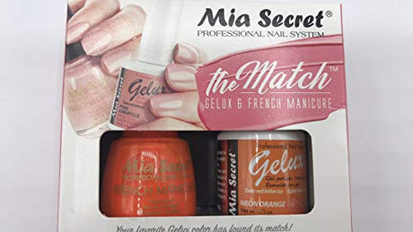 The Match (Gelux and French Manicure Combo) Neon Orange