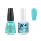 The Match (Gelux and French Manicure Combo) Turquoise