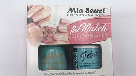 The Match (Gelux and French Manicure Combo) Turquoise