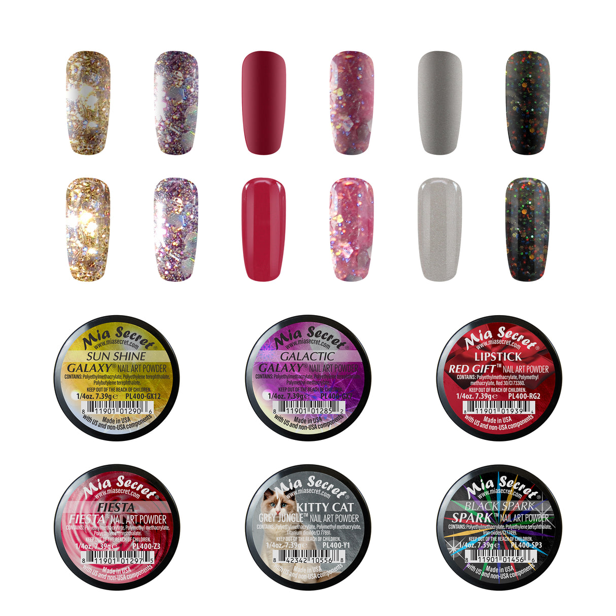 Winter Themed Acrylic Powder Collections (6PC)