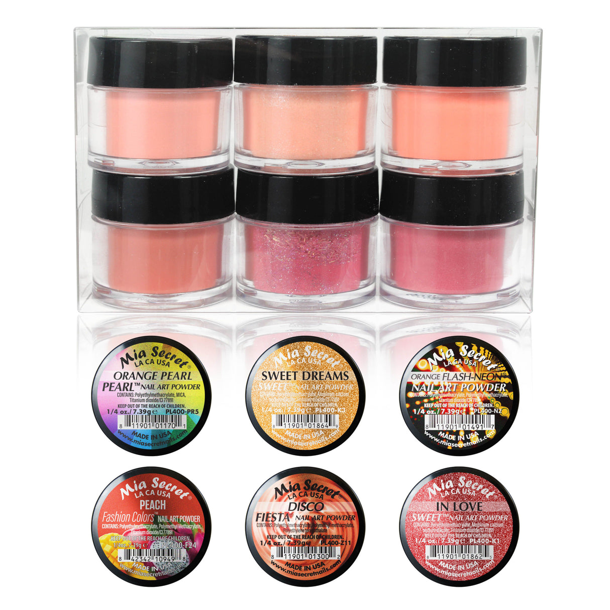 Tangerine Colored Acrylic Powder Collection (Remix series)